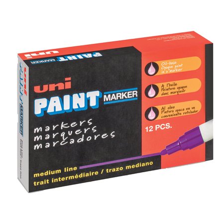 UNI-PAINT Permanent Marker, Medium Bullet Tip, Violet 63606